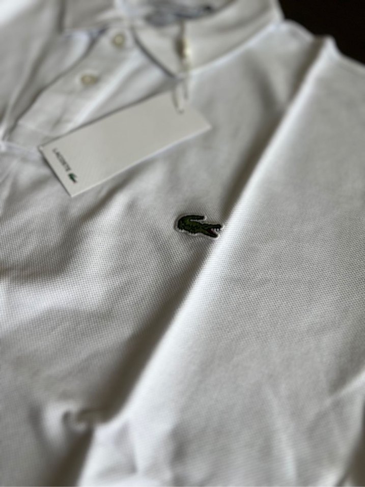 Lacoste Beyaz Erkek Polo Tişört - Görsel 4