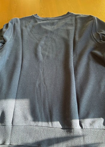 Gri V Yaka Pamuklu Fabrika Kazak - Görsel 5