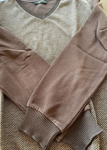 Erkek V Yaka Fabrika Triko Kazak - Görsel 4