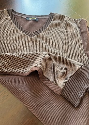 Erkek V Yaka Fabrika Triko Kazak - Görsel 2