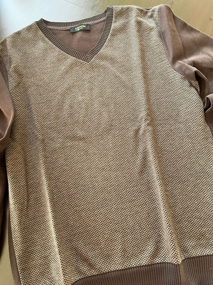 Erkek V Yaka Fabrika Triko Kazak - Görsel 3