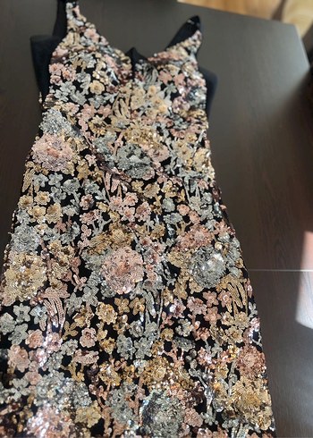 Payetli Nakışlı Uzun Gece -Abiye Elbise - Görsel 5