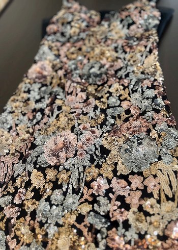 Payetli Nakışlı Uzun Gece -Abiye Elbise - Görsel 7