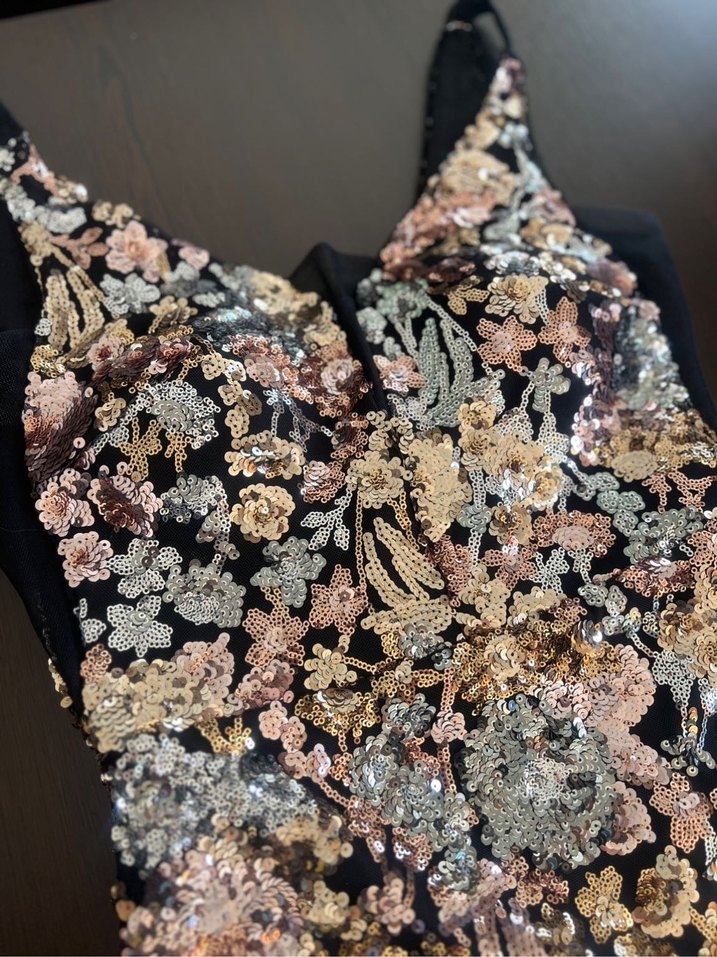 Payetli Nakışlı Uzun Gece -Abiye Elbise - Görsel 4