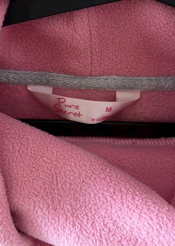 Pembe Yüksek Yakalı Kadın Sweatshirt - Görsel 2