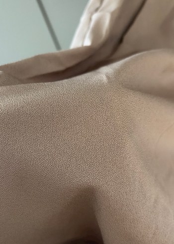 Bej Pilili Midi Kumaş Pantolon - Görsel 3