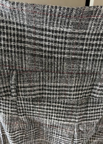 Gri Keten Salaş Midi Kadın Pantolon - Görsel 2