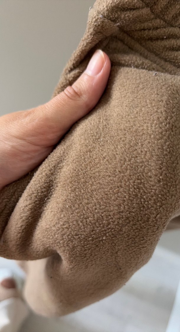 Bej Süet Rahat Kesim Kadın Eşofman Altı - Görsel 2