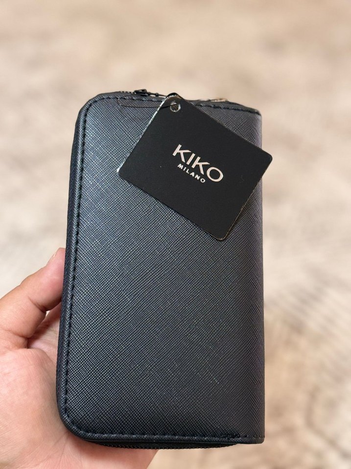 Kiko Siyah Deri Fermuarlı Kadın Cüzdanı - Görsel 2