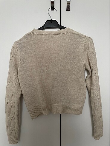 s Beden camel Renk Crop Hırka