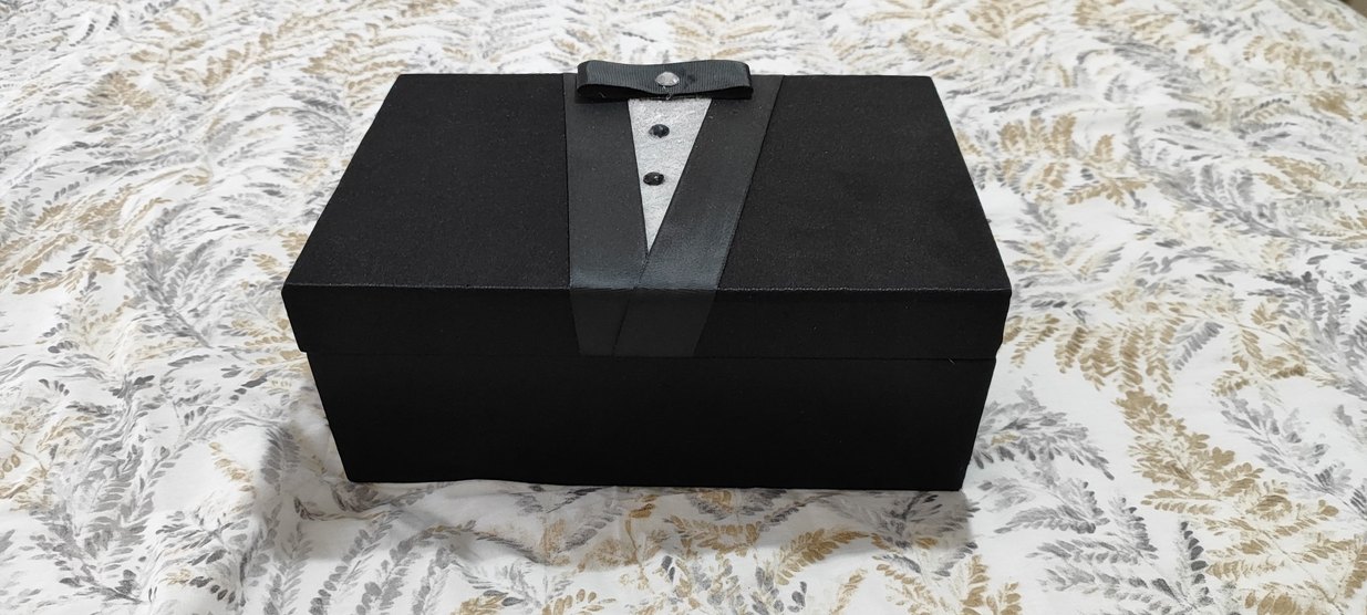 Gri Desenli, Kuşaklı Uzun Tuxedo - Görsel 2