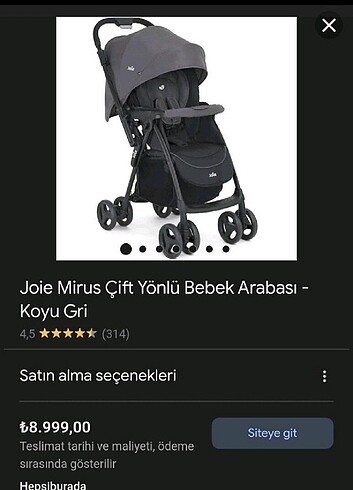 Bebek arabası çift yönlü 