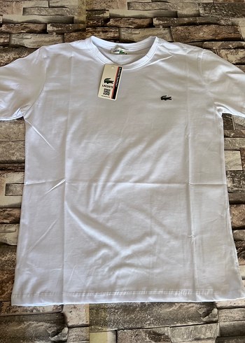 Lacoste Beyaz Erkek Kısa Kollu Tişört