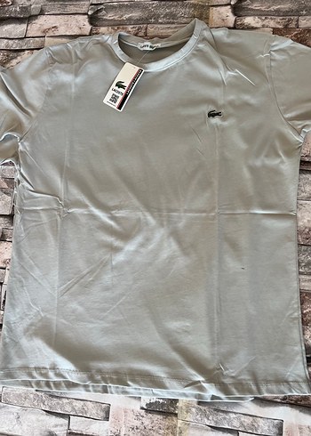 Lacoste Gri Keten Erkek Tişört