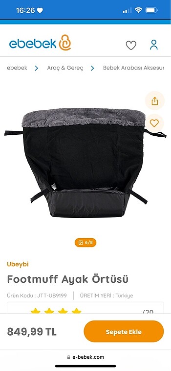 Diğer Bebek arabası Ayak Örtüsü