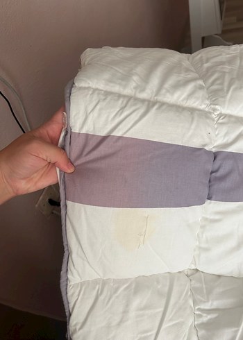 Karaca Home Nakışlı Beyaz ve Gri Yatak Örtüsü