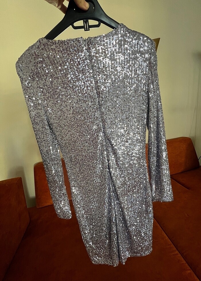 Payetli Elbise Çok iyi durumda S Mango orjinal - Görsel 5