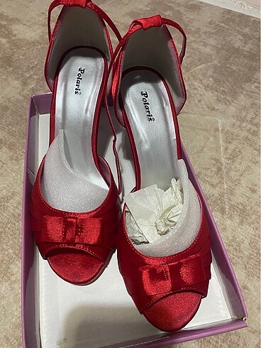 Polaris Kırmızı abiye ayakkabı