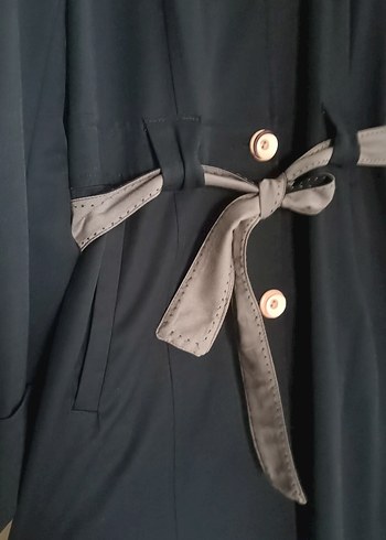 Düğmeli Lacivert astarsız ilkbahar yaz kullanılabilir kap - Görsel 2