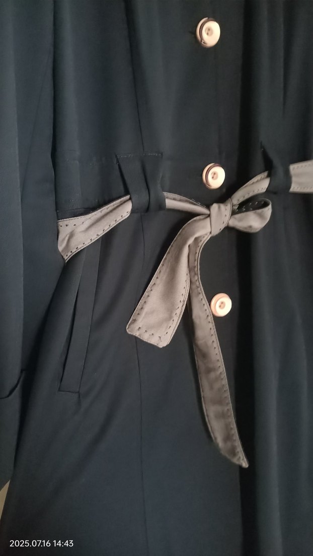 Düğmeli Lacivert astarsız ilkbahar yaz kullanılabilir kap - Görsel 2