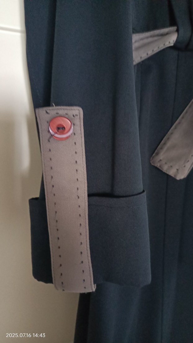 Düğmeli Lacivert astarsız ilkbahar yaz kullanılabilir kap - Görsel 5