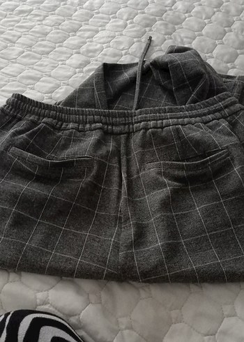 Gri Regular kareli erkek Kumaş Pantolon sonbahar - kış 34 beden - Görsel 4