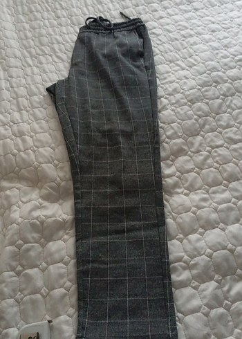 Gri Regular kareli erkek Kumaş Pantolon sonbahar - kış 34 beden - Görsel 6