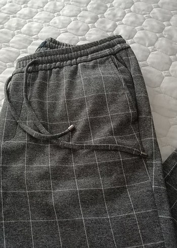 Gri Regular kareli erkek Kumaş Pantolon sonbahar - kış 34 beden - Görsel 2