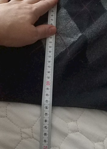 siyah gri baklavaDesenli ErkekKolsuz 100de yüz kuzu yünü Süveter - Görsel 5
