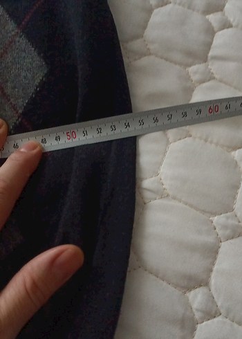 siyah gri baklavaDesenli ErkekKolsuz 100de yüz kuzu yünü Süveter - Görsel 4