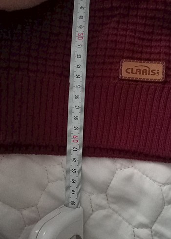 Bordo Boğazlı Triko erkek Kazak M-L uyumlu beden - Görsel 7