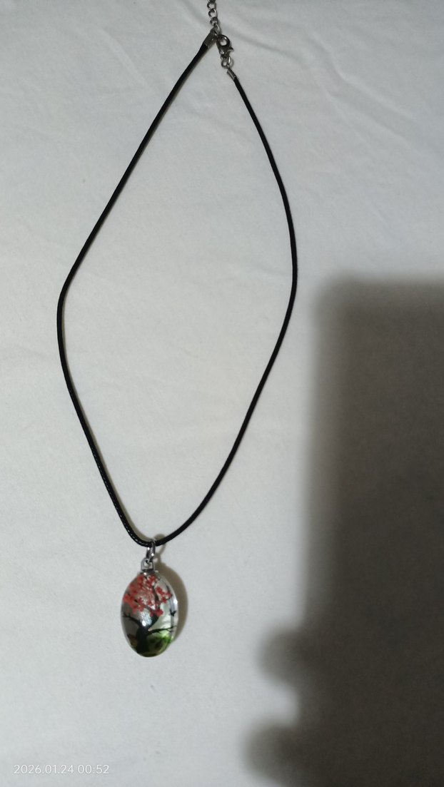 Renkli Mini ağaç figürlü Kadın Kolye - Görsel 2