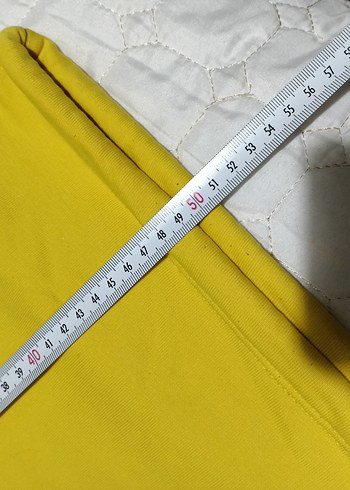 Sarı Kapüşonlu oversize Mini Sweatshirt - Görsel 5