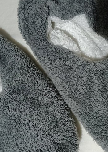 Gri Kadın Ev patiği pamuklu sağlıklı hiç kullanılmadı - Görsel 3