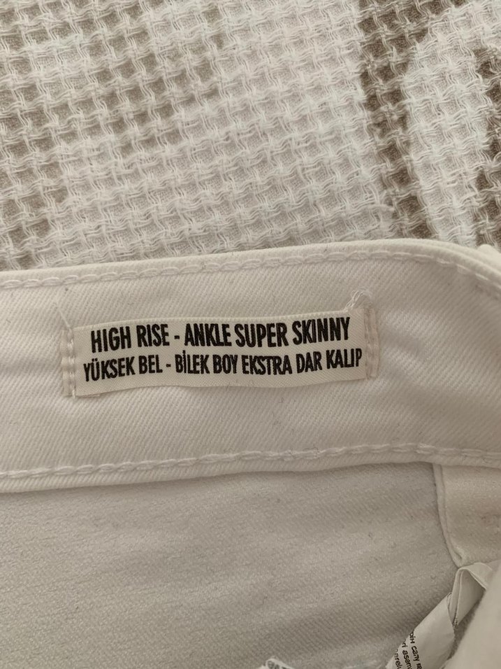 Kadın Beyaz Jean LCW 38 beden çok az kullanılmış kusursuz - Görsel 3