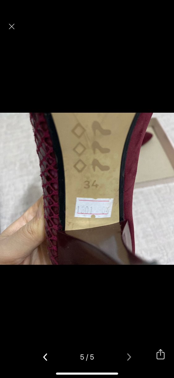 Bordo Süet Yılan Desenli Stiletto - Görsel 5