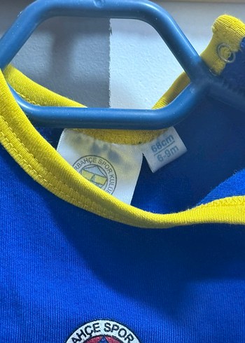 Mavi Sarı Kenarlı Bebek Body - Görsel 2