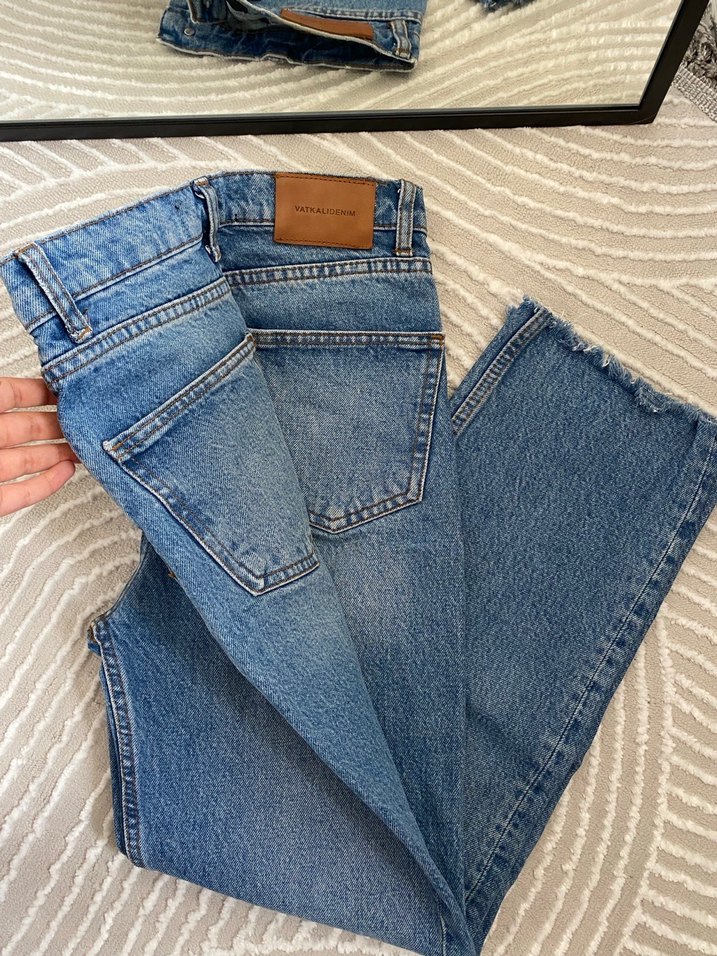 Kadın Mavi Normal Boy Denim Jean - Görsel 2