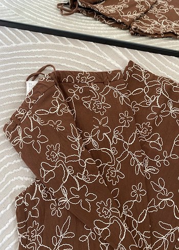 Dantel İşlemeli Bohem Kadın Kumaş Pantolon - Görsel 3