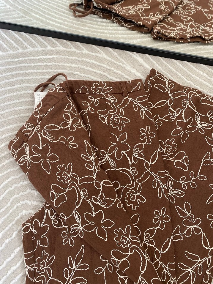 Dantel İşlemeli Bohem Kadın Kumaş Pantolon - Görsel 3