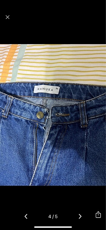 36 Beden mavi Renk Manuka jean