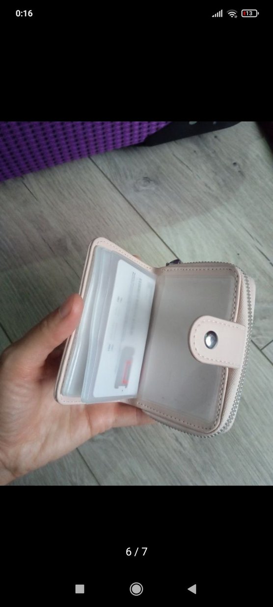 Pudra Deri Kadın Fermuarlı Cüzdan - Görsel 5