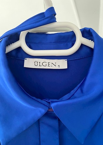 Diğer Mavi Saten Gömlek, Uzun Kollu, Düğmeli