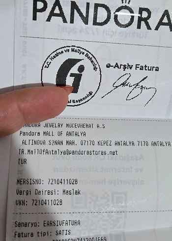 PANDORA KAPLAN GOLD CHARM - Görsel 7