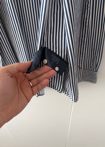 Erkek Çizgili Pamuklu Gömlek - Görsel 3