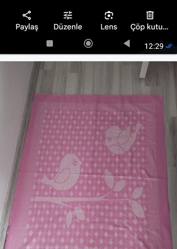 Çocuklar için Pembe ve mavi  Desenli Sıcak Battaniye - Görsel 3