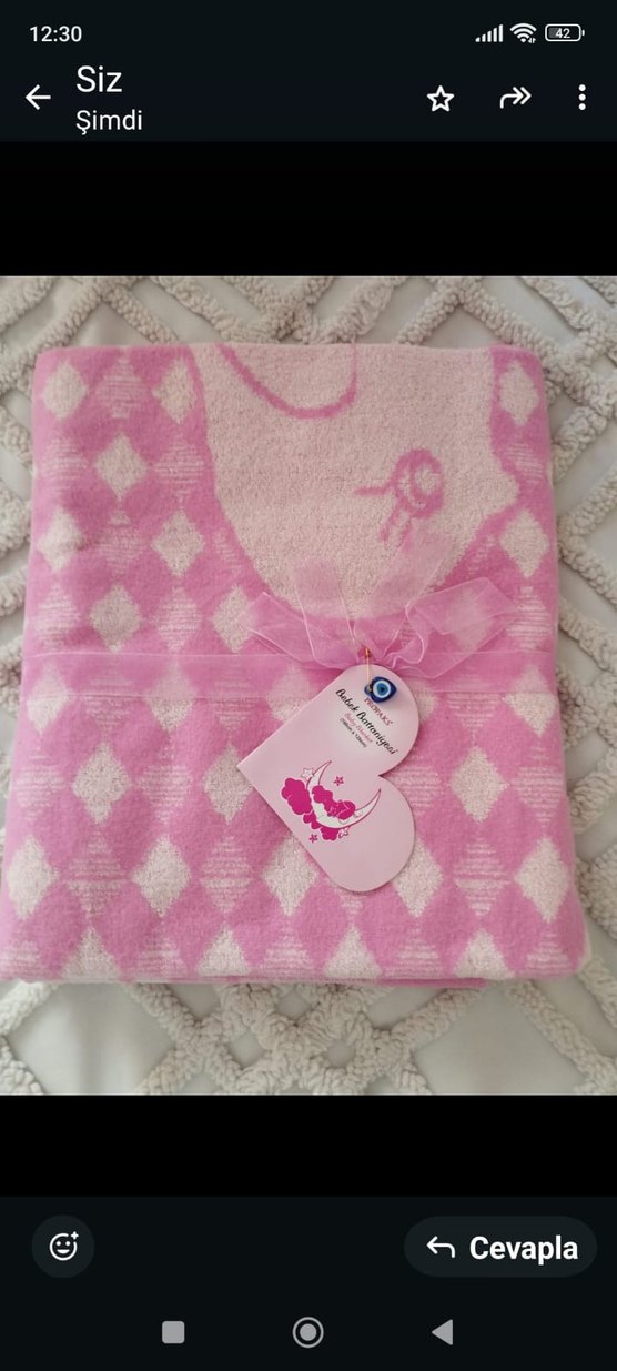 Çocuklar için Pembe ve mavi  Desenli Sıcak Battaniye - Görsel 2