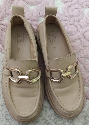 Bej Tokalı Kız çocuk Platform Loafer - Görsel 2