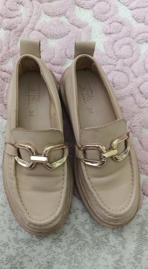 Bej Tokalı Kız çocuk Platform Loafer - Görsel 2