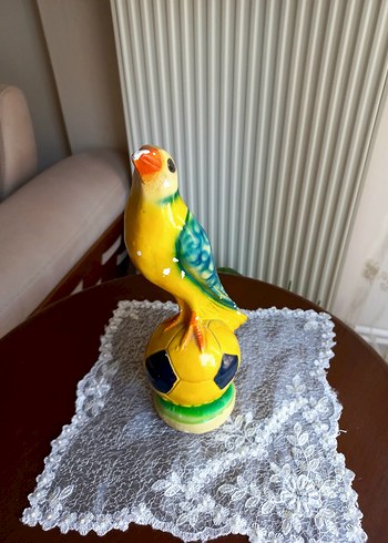  Beden Renkli Sarı Kuş Figürlü Dekoratif Obje